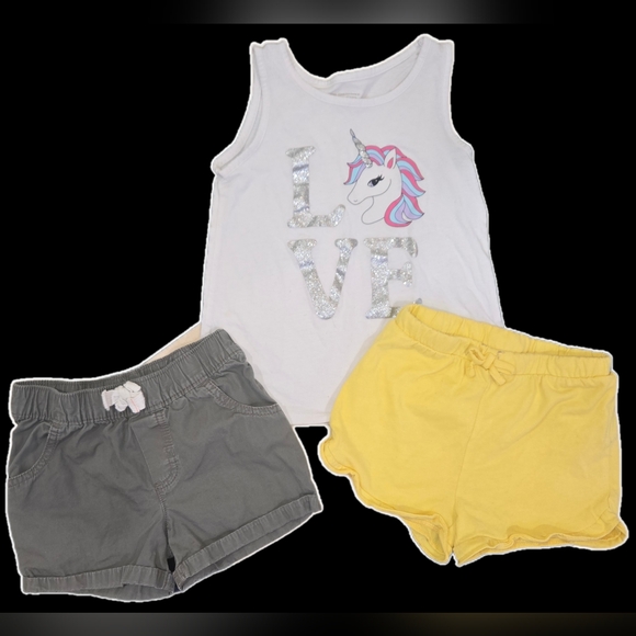 5T Unicorn Love Tank Top and Shorts Bundle - Picture 1 of 2